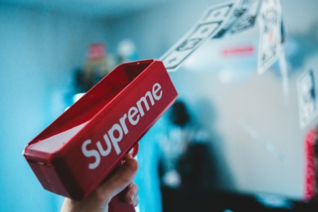 rectangular red Supreme container